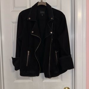 Black Jean jacket/ Bradford Moto Denim Jacket